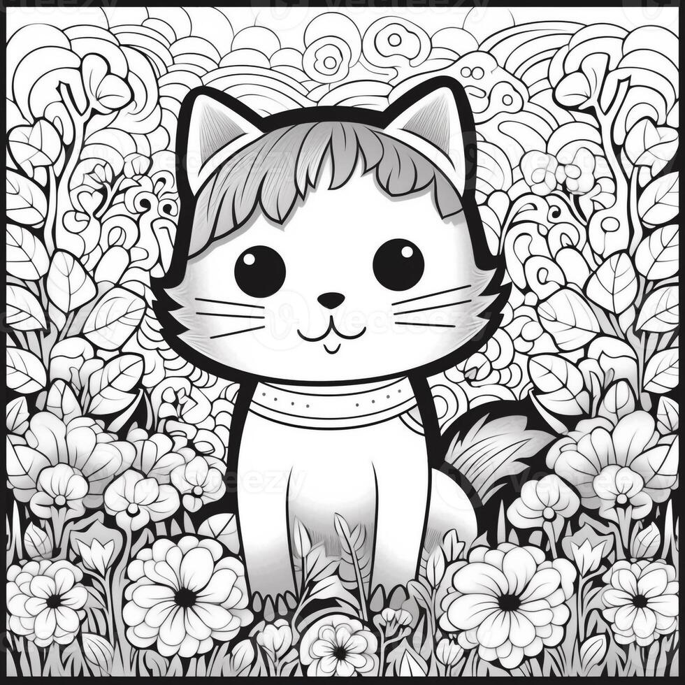 Kawaii Coloring Page photo