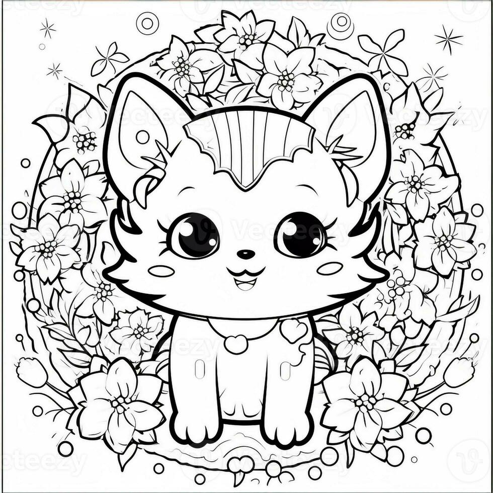 Kawaii Coloring Page 26736458 Stock Photo at Vecteezy