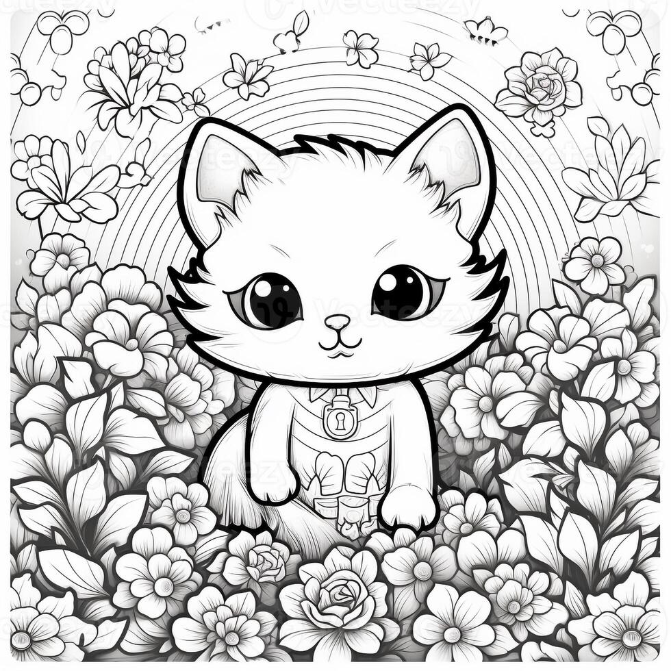 Kawaii Coloring Page 26736490 Stock Photo at Vecteezy