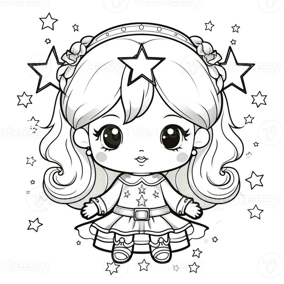 Kawaii Coloring Page photo