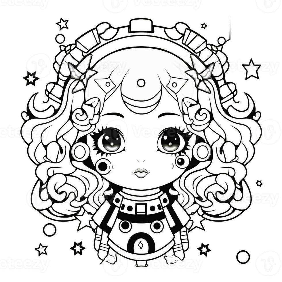 Kawaii Coloring Page photo