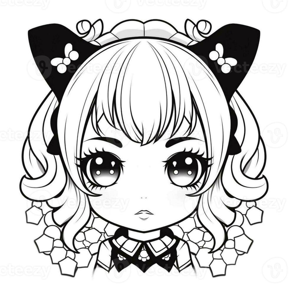 Kawaii Coloring Page photo