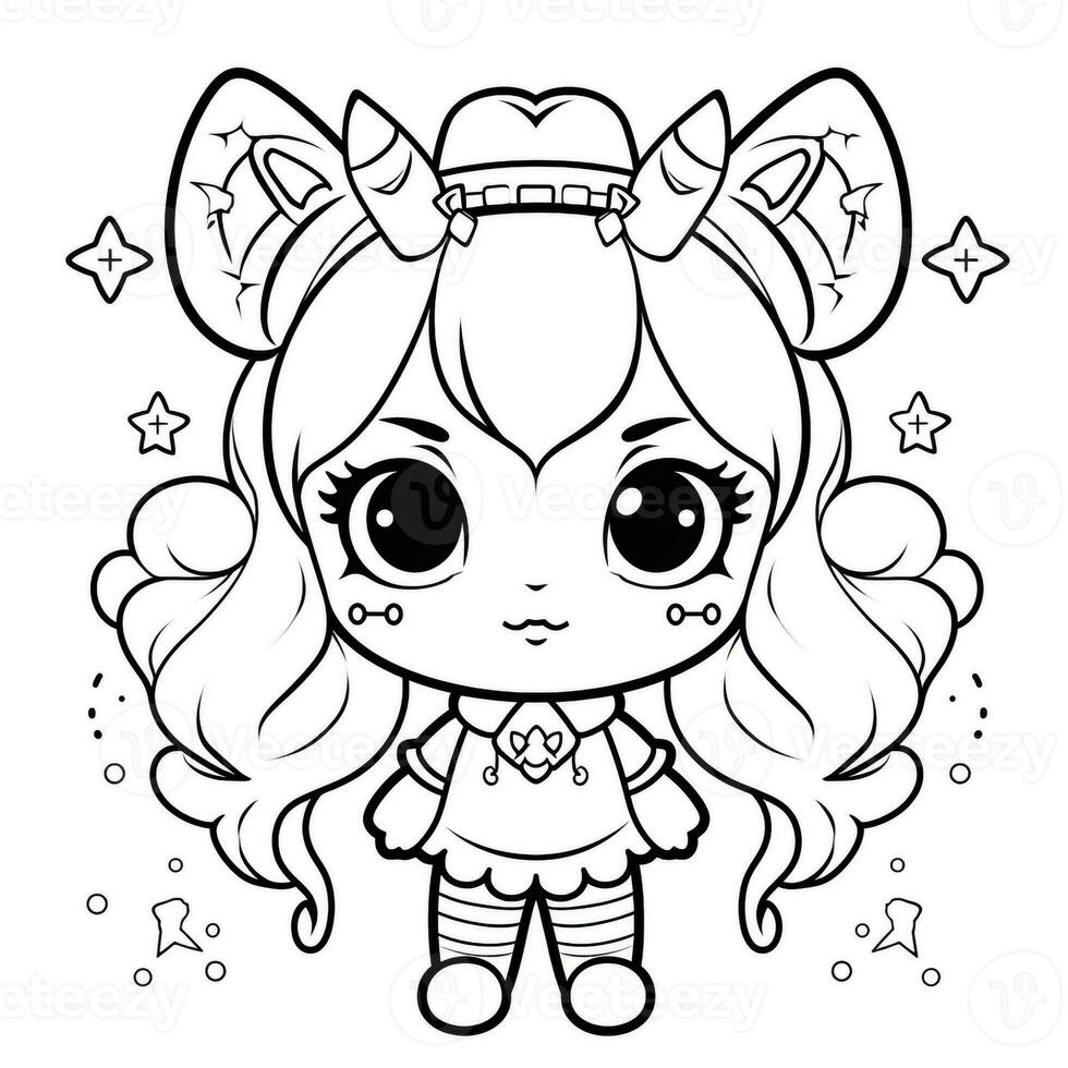 Kawaii Coloring Page photo