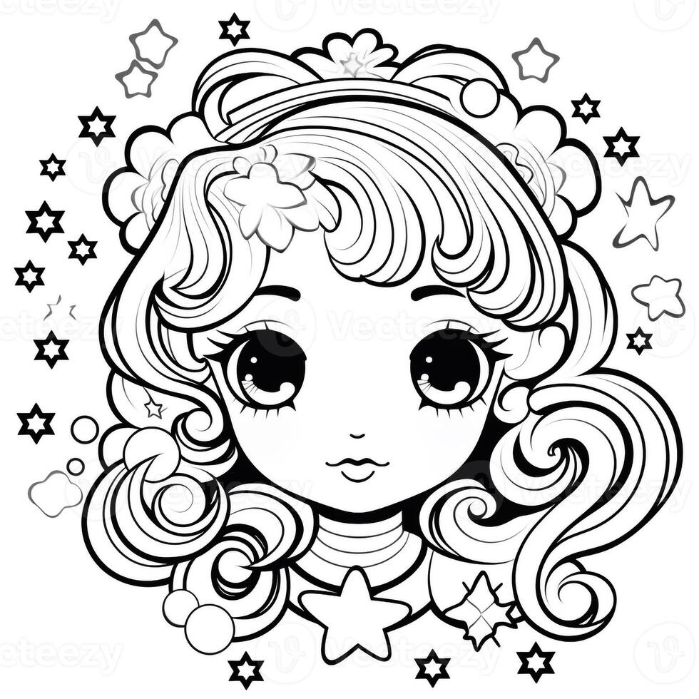 Kawaii Coloring Page photo