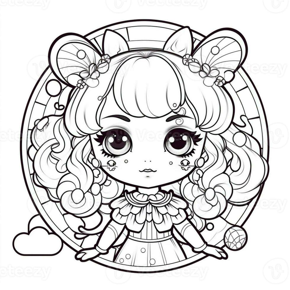 Kawaii Coloring Page photo