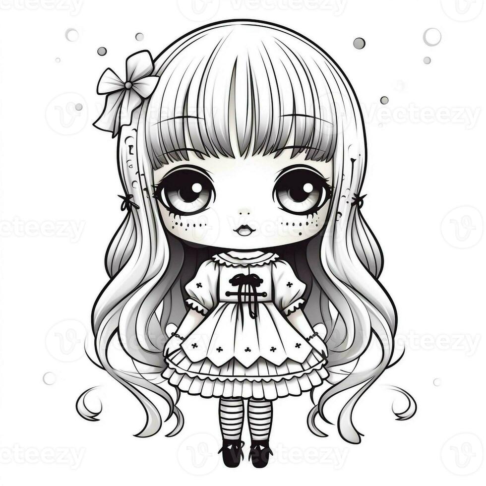 Kawaii Coloring Page photo