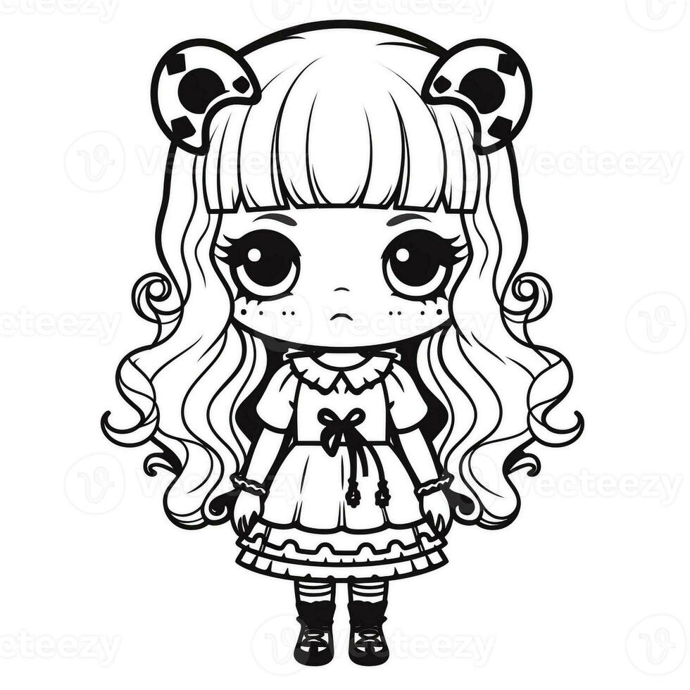 Kawaii Coloring Page photo