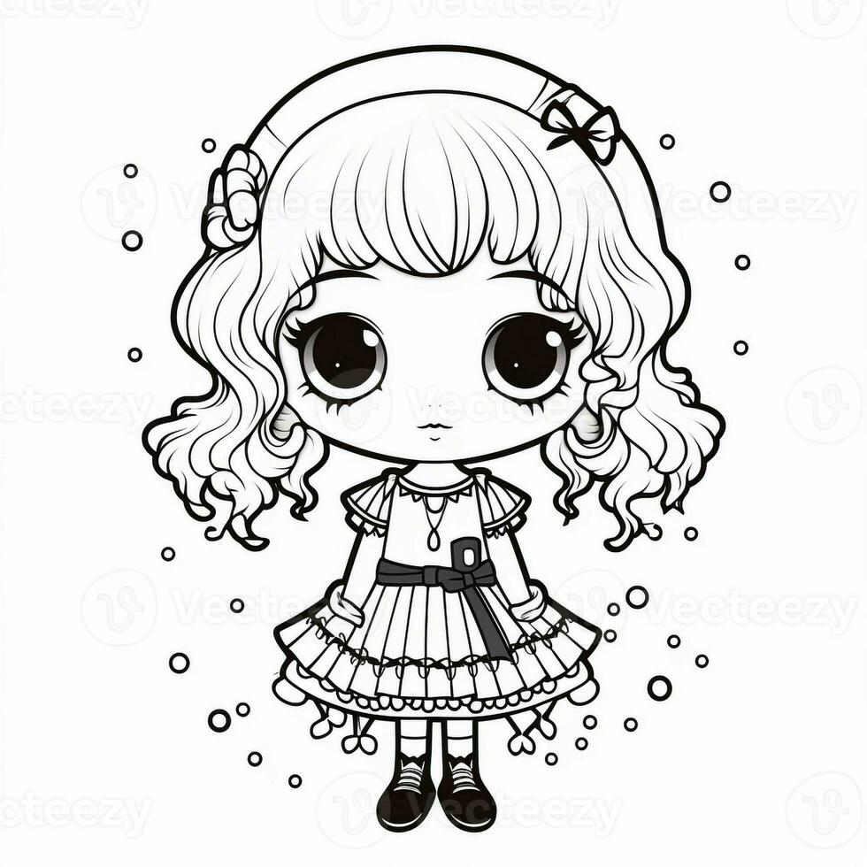 Kawaii Coloring Page photo