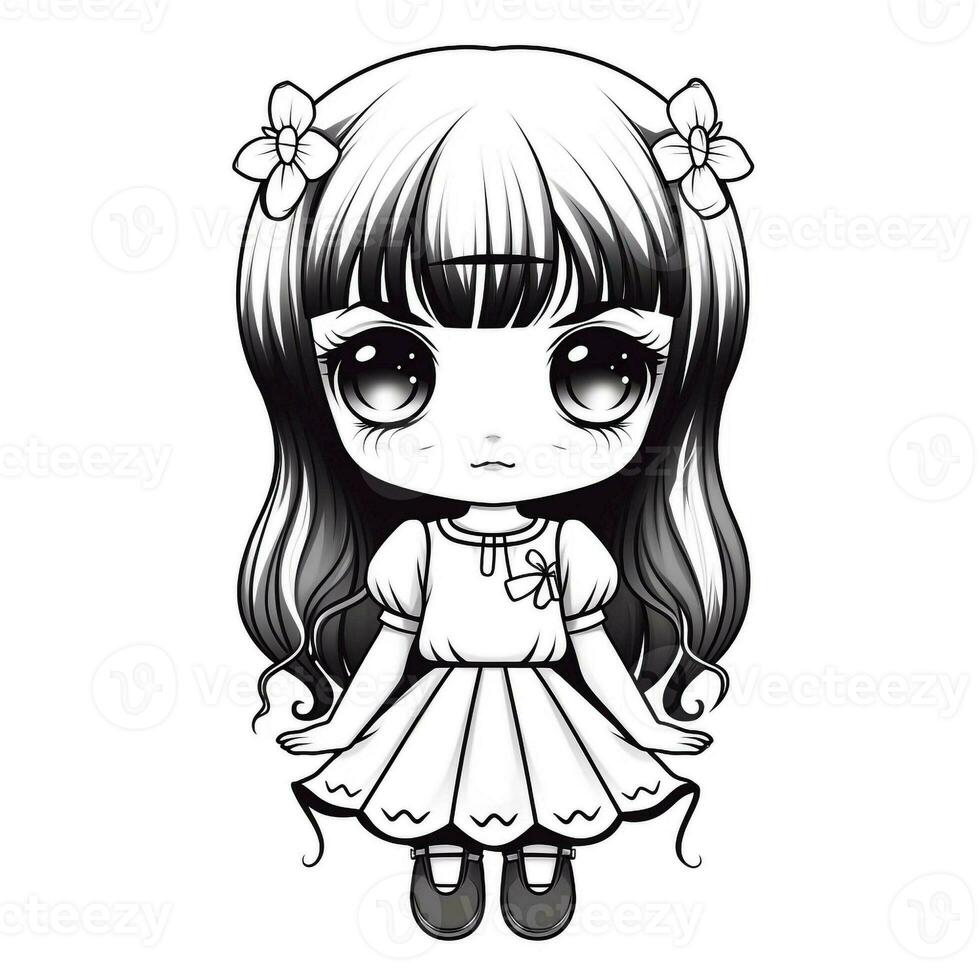 Kawaii Coloring Page photo