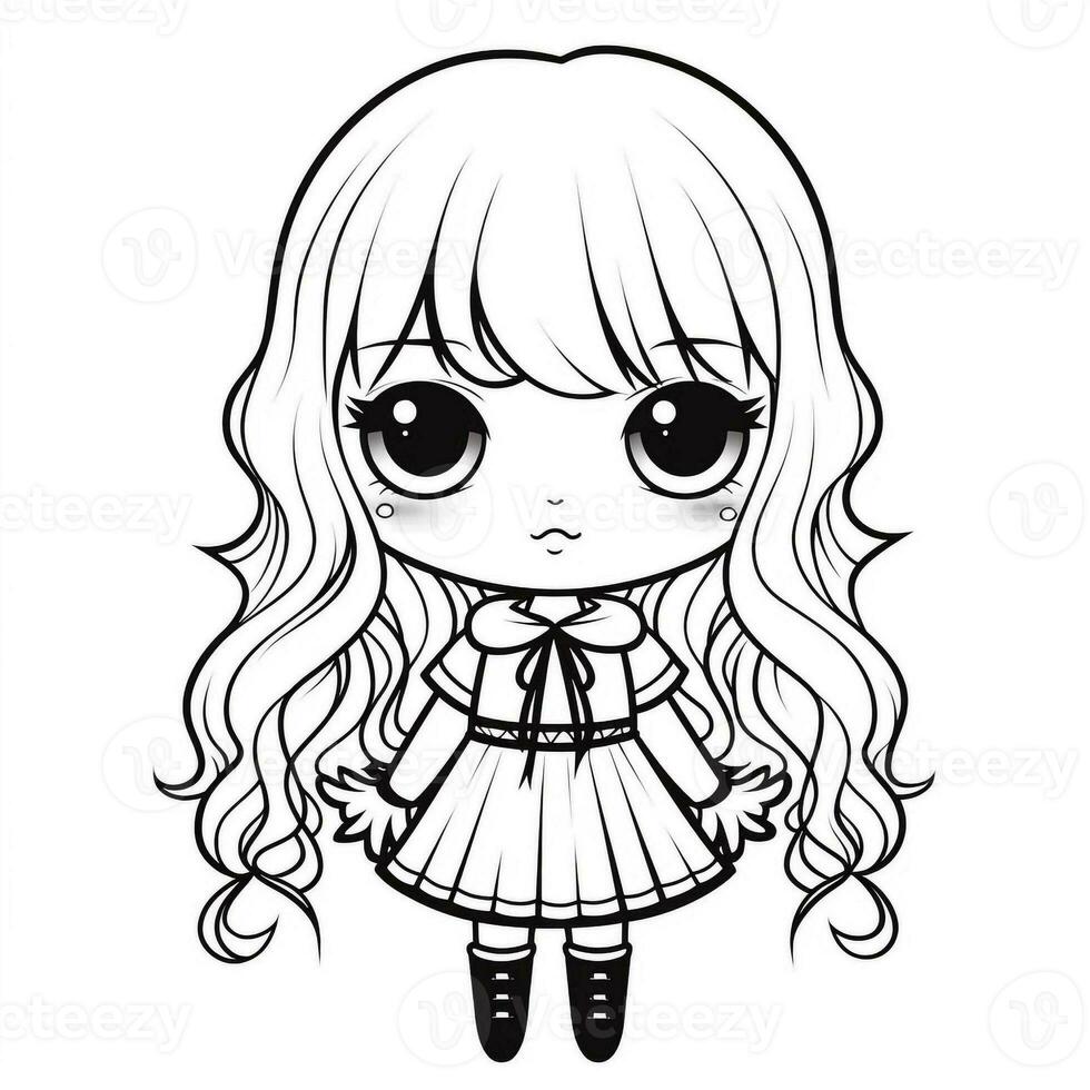 Kawaii Coloring Page photo