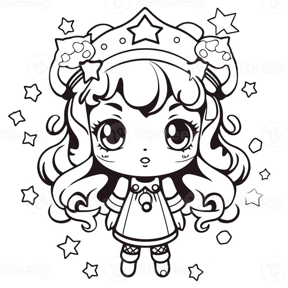 Kawaii Coloring Page photo