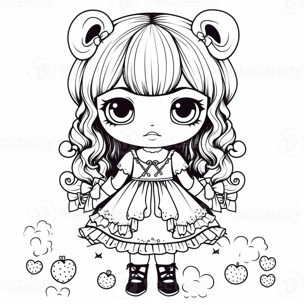 Kawaii Coloring Page photo