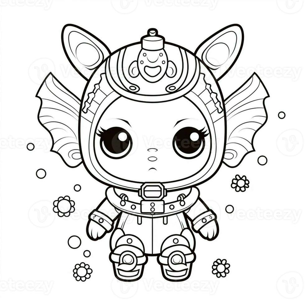 Kawaii Coloring Page photo