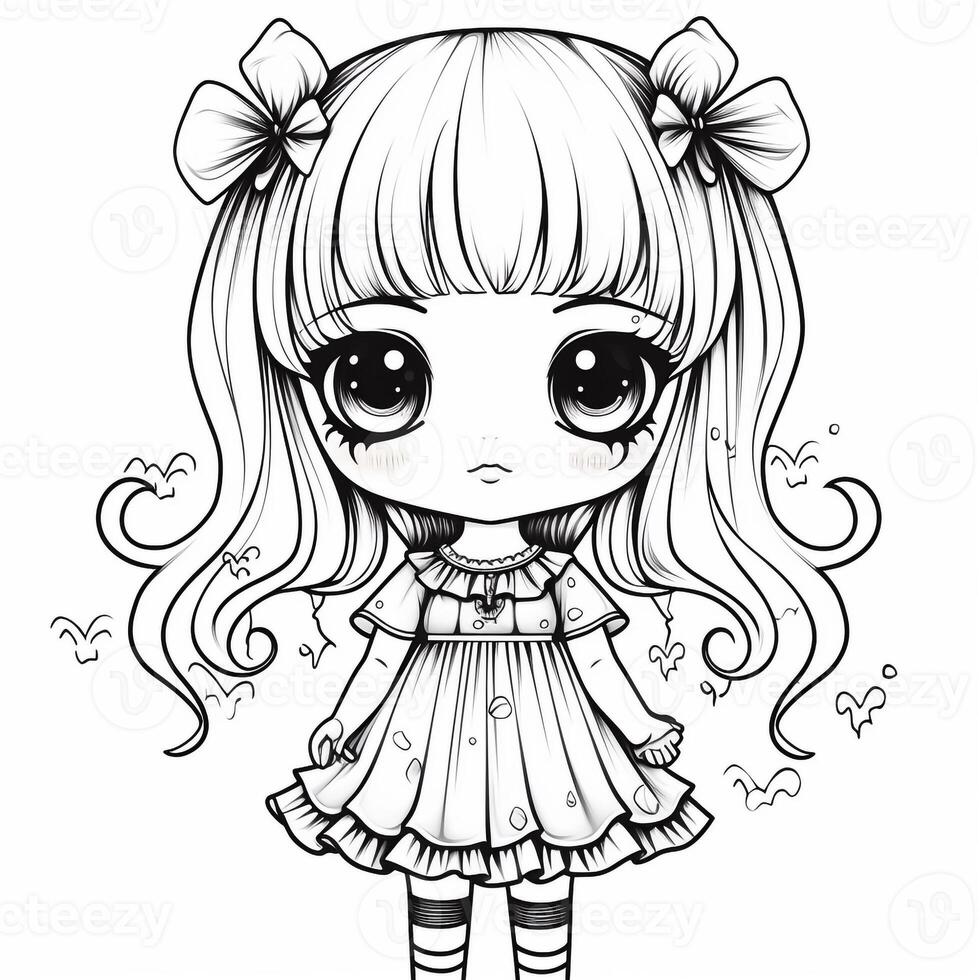 Kawaii Coloring Page photo