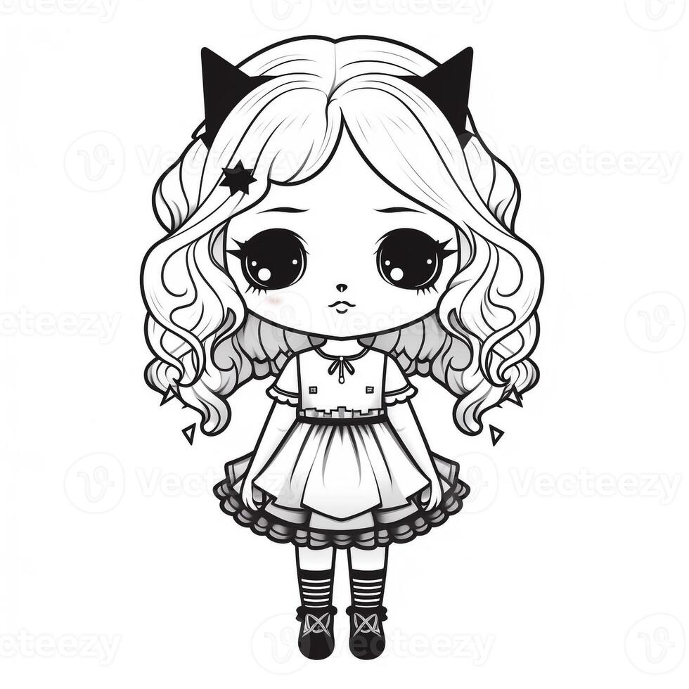 Kawaii Coloring Page photo