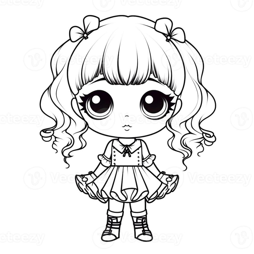 Kawaii Coloring Page photo