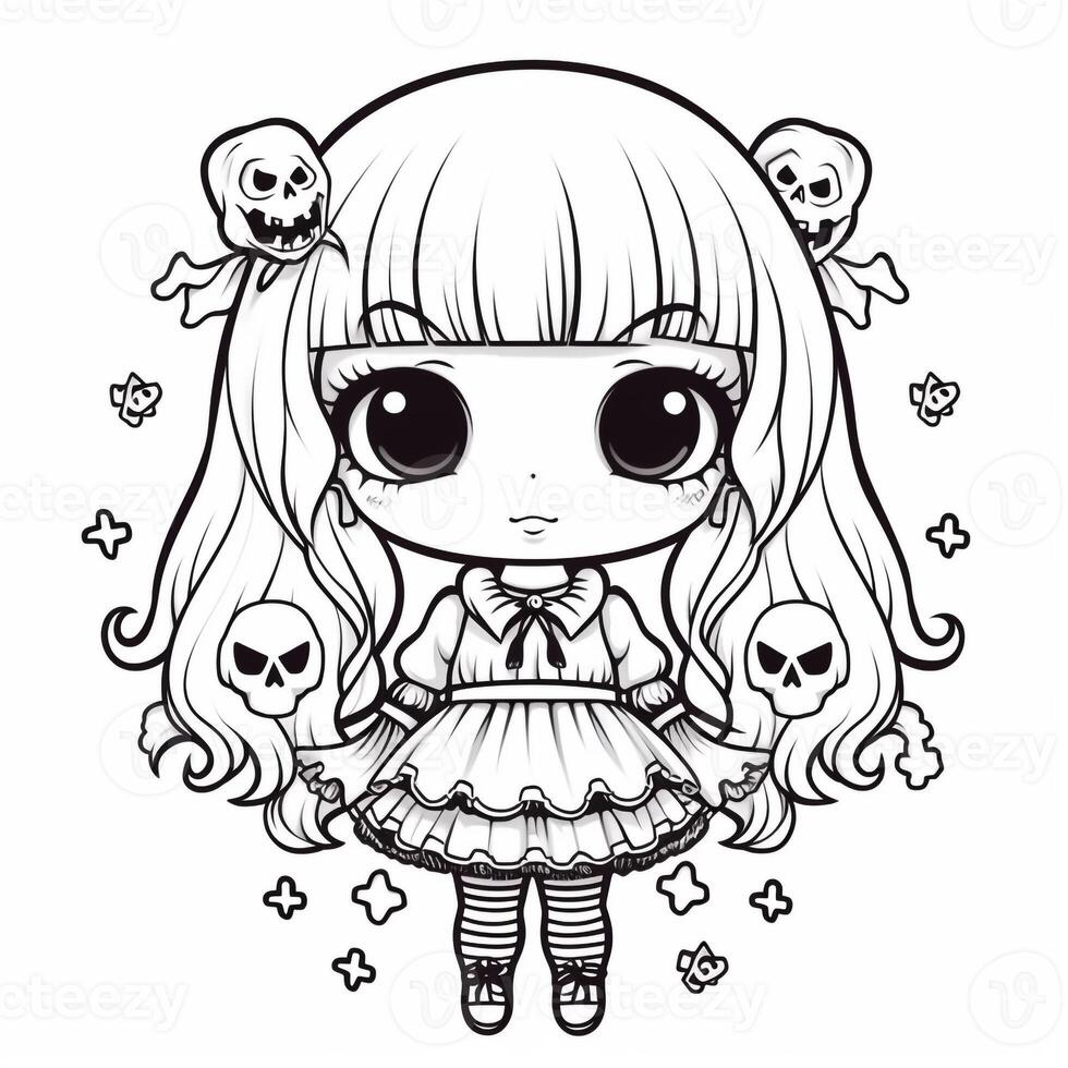 Kawaii Coloring Page photo