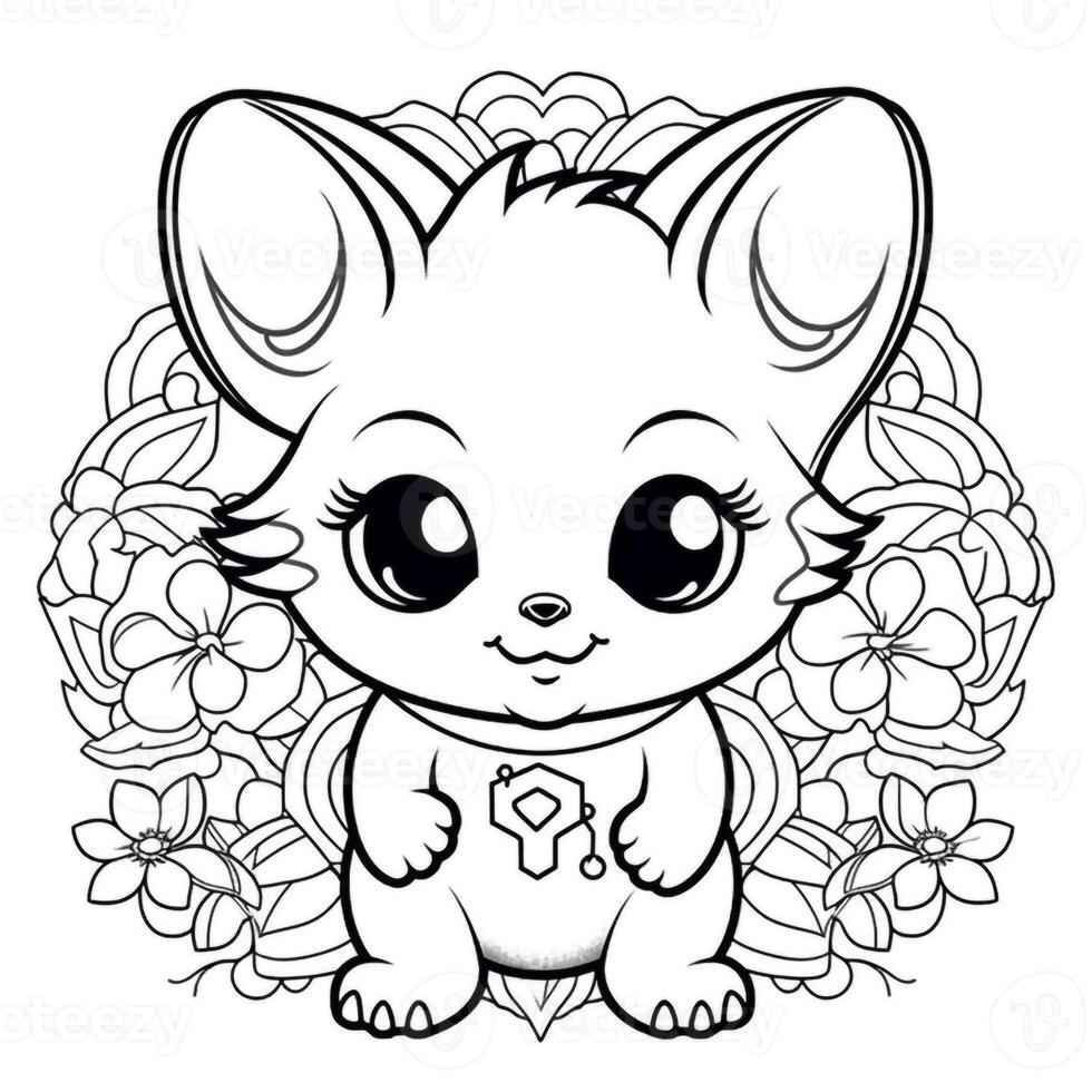 Kawaii Coloring Page photo