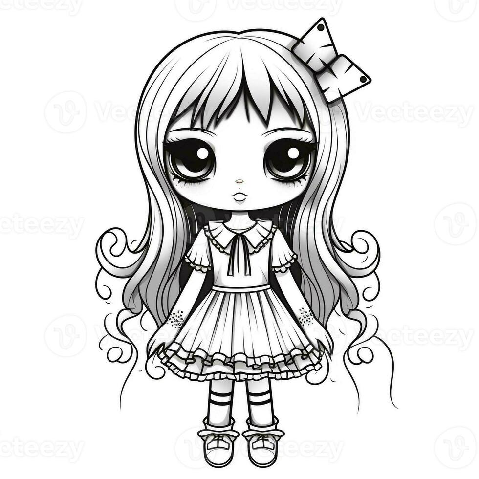 Kawaii Coloring Page photo