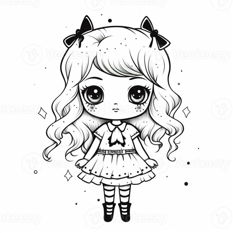 Kawaii Coloring Page photo