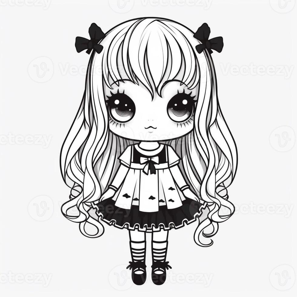 Kawaii Coloring Page photo