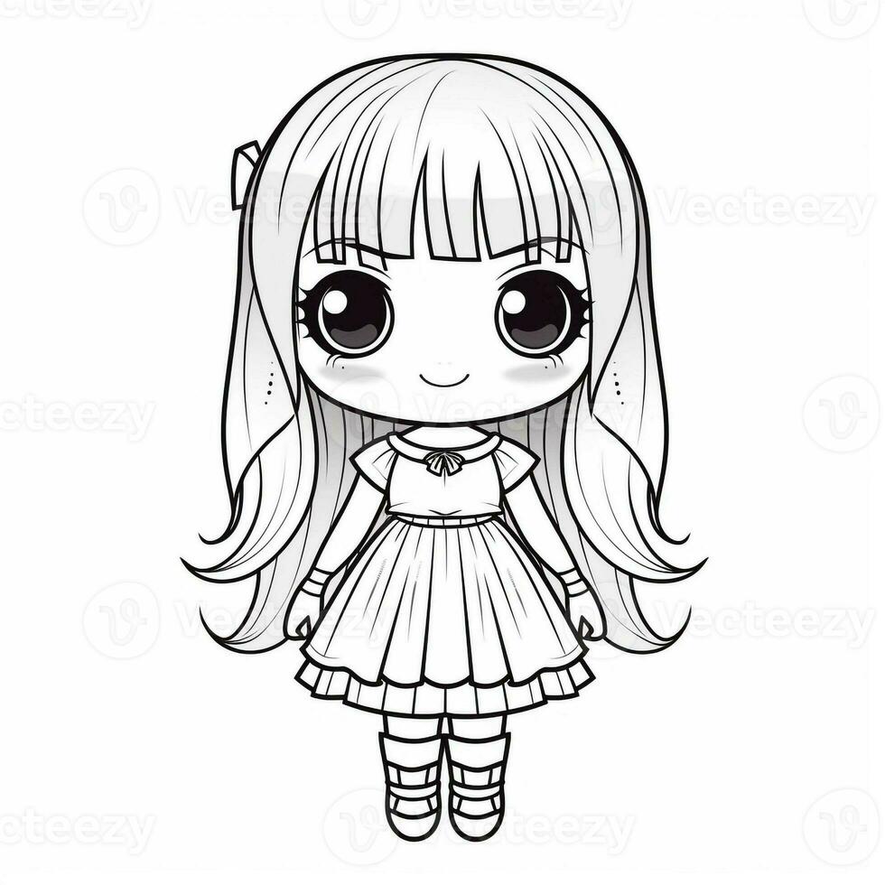 Kawaii Coloring Page photo