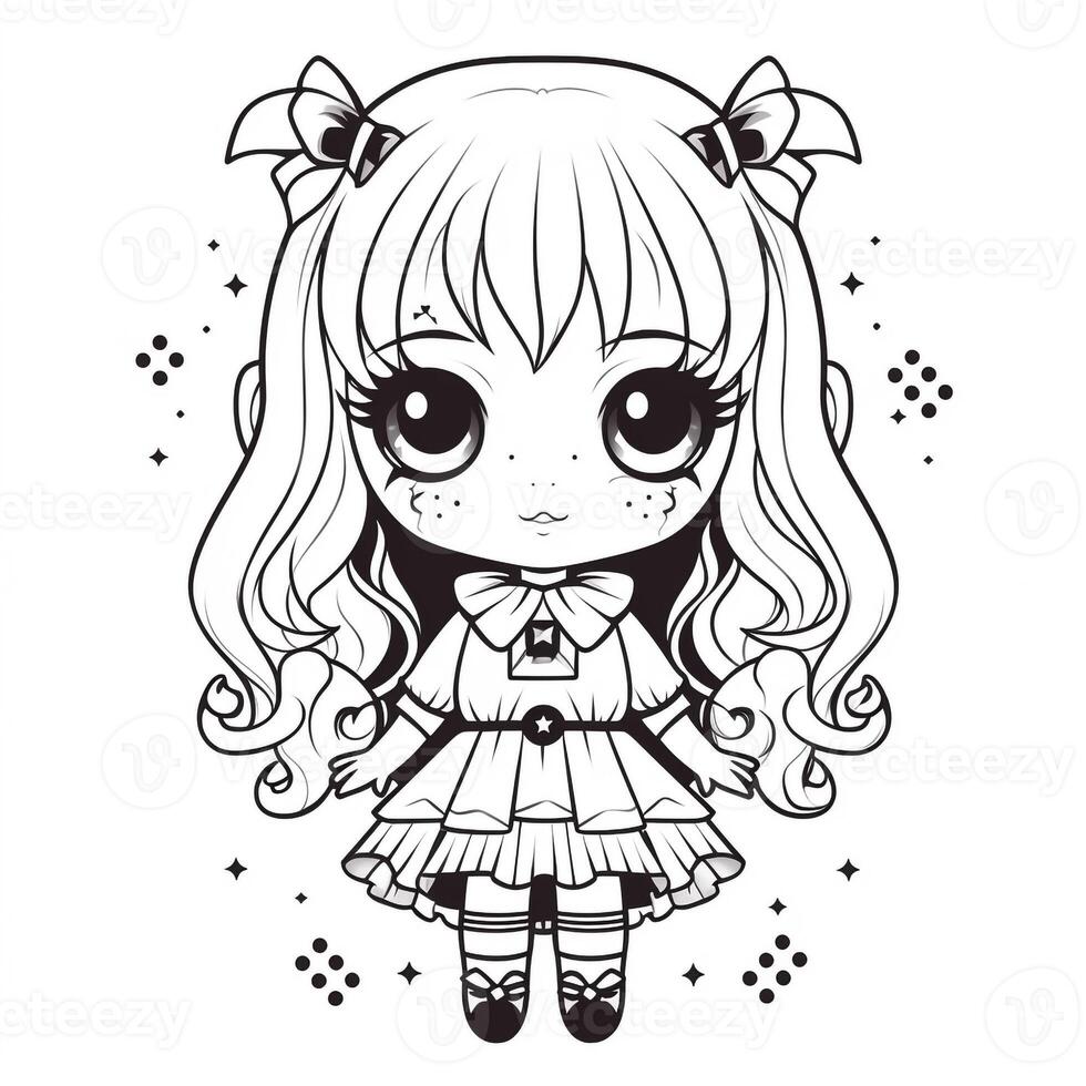 Kawaii Coloring Page photo