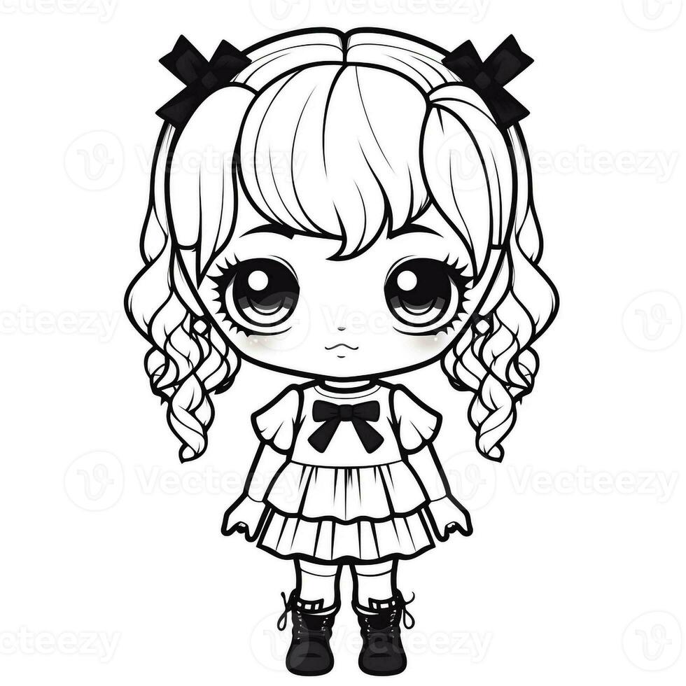 Kawaii Coloring Page photo