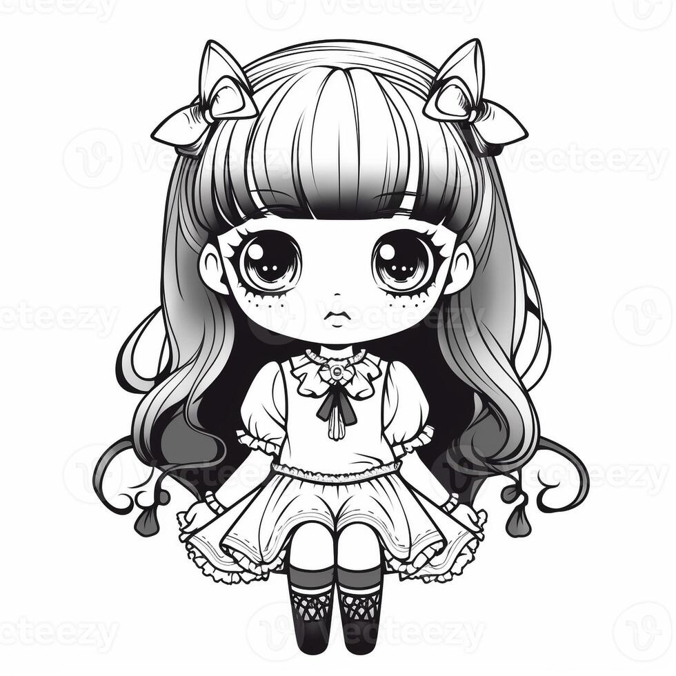 Kawaii Coloring Page photo