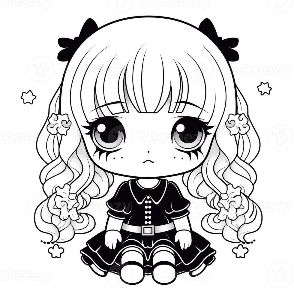 Kawaii Coloring Page photo