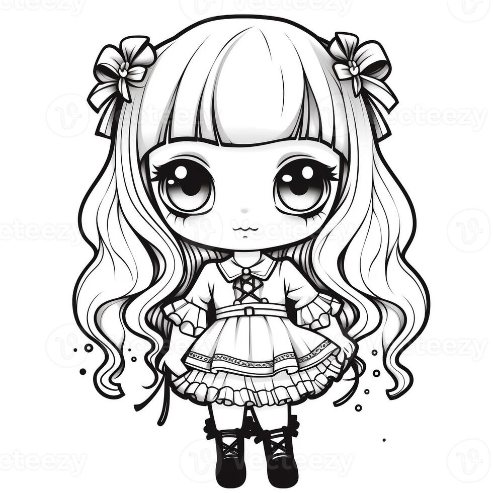 Kawaii Coloring Page photo