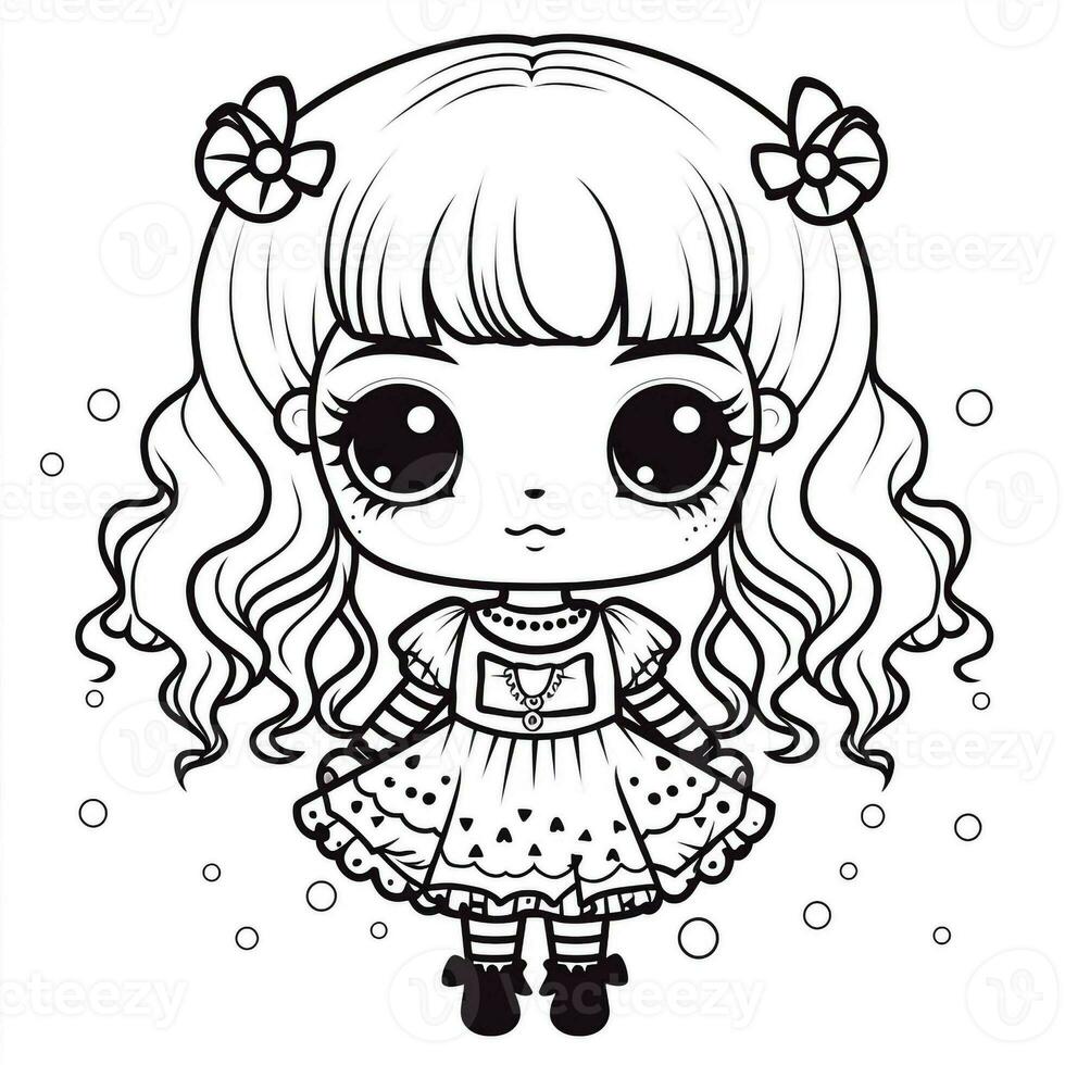 Kawaii Coloring Page photo