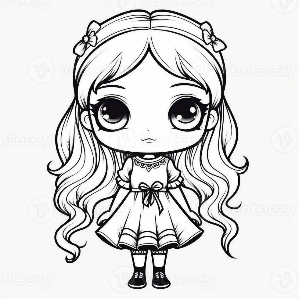 Kawaii Coloring Page photo