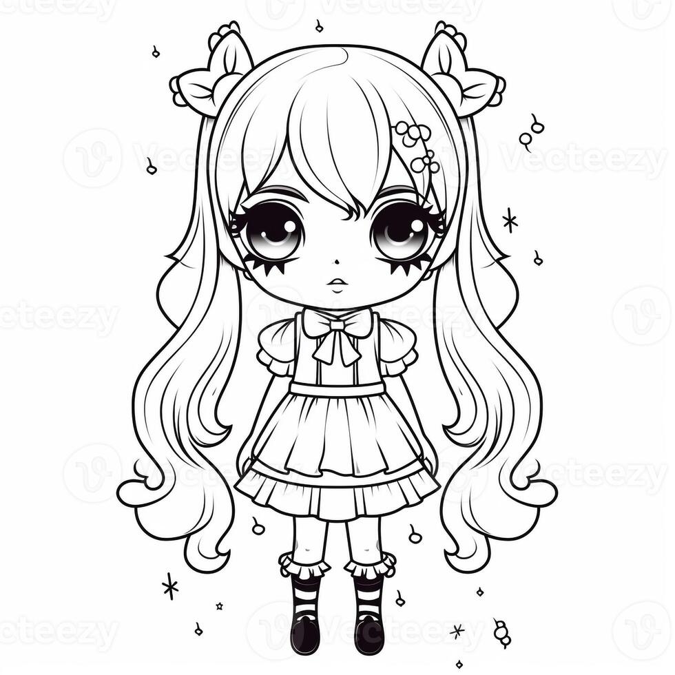 Kawaii Coloring Page photo