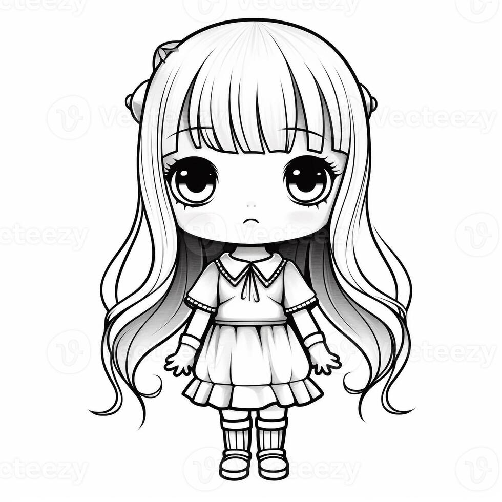 Kawaii Coloring Page photo