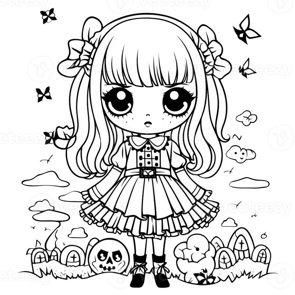 Kawaii Coloring Page photo