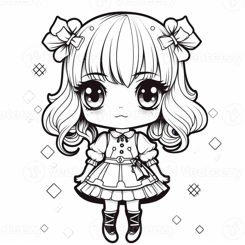 Kawaii Coloring Page photo