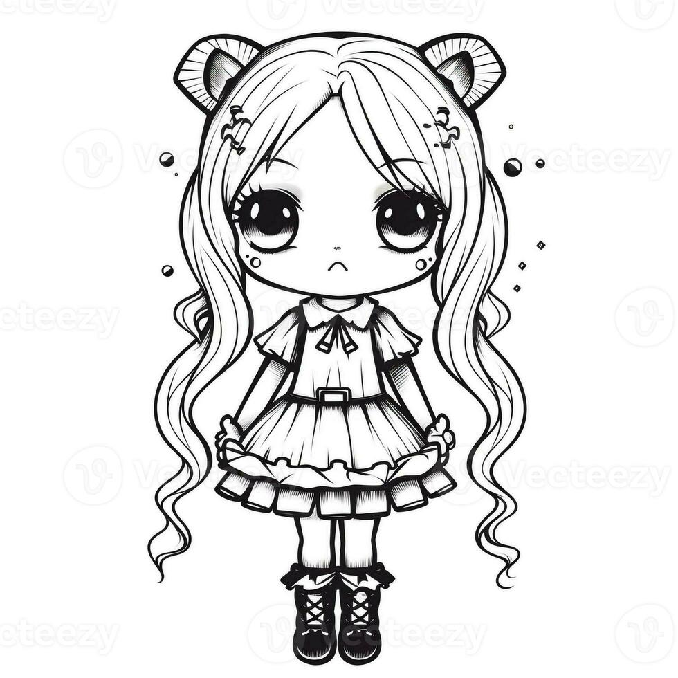 Kawaii Coloring Page photo