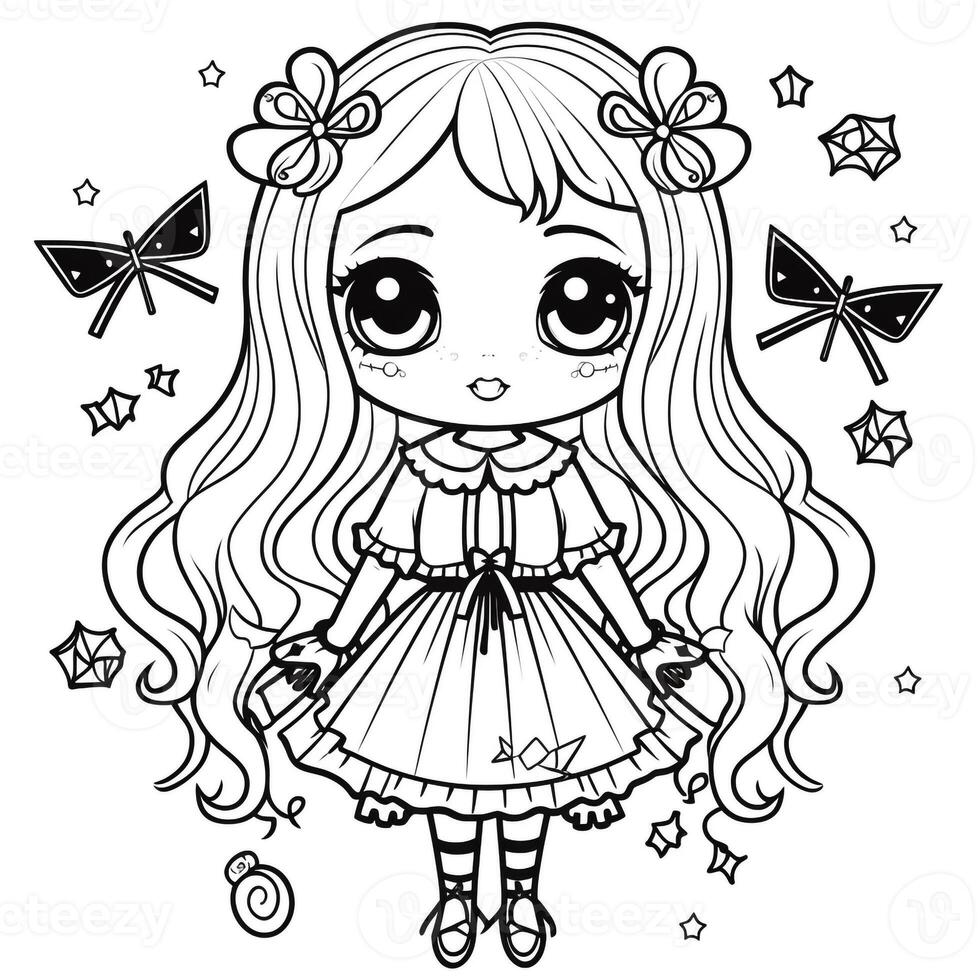 Kawaii Coloring Page photo