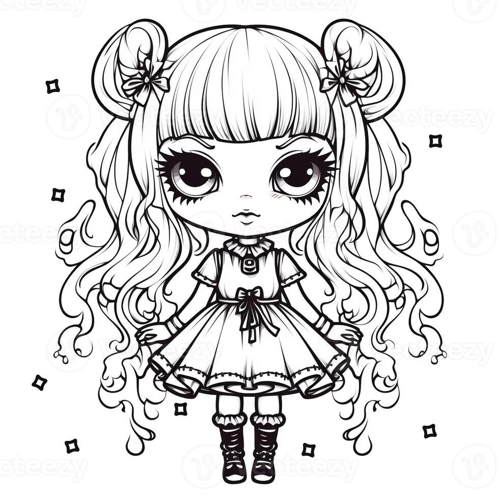 Kawaii Coloring Page photo