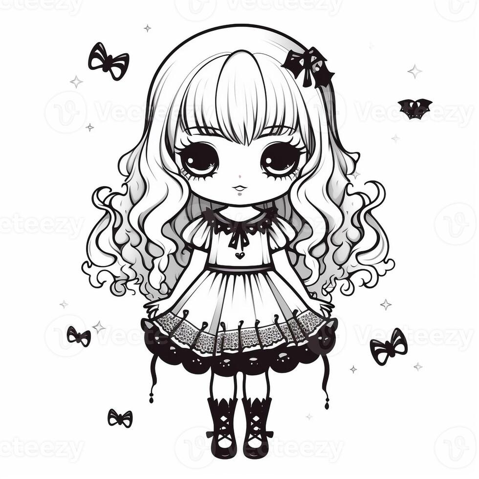 Kawaii Coloring Page photo