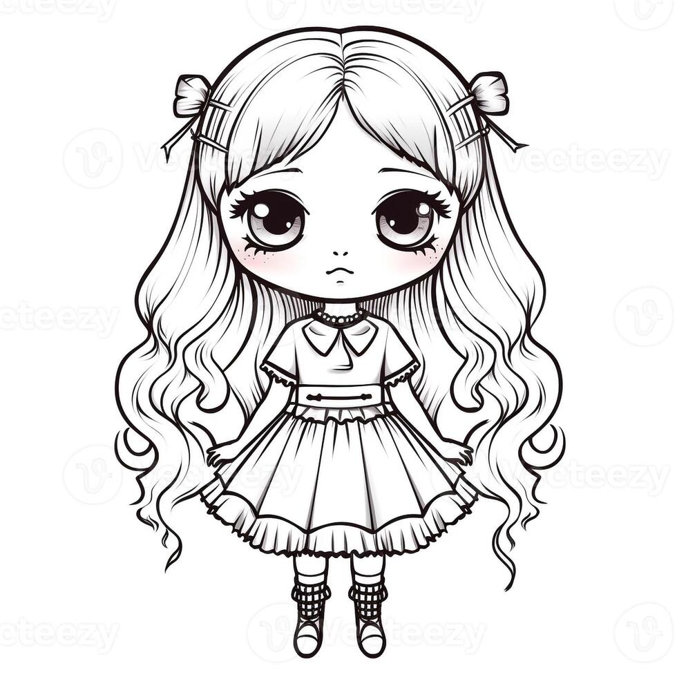 Kawaii Coloring Page photo