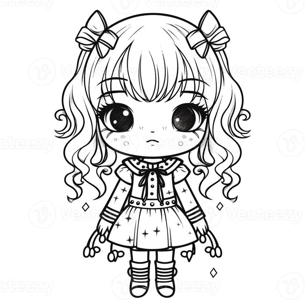 Kawaii Coloring Page photo