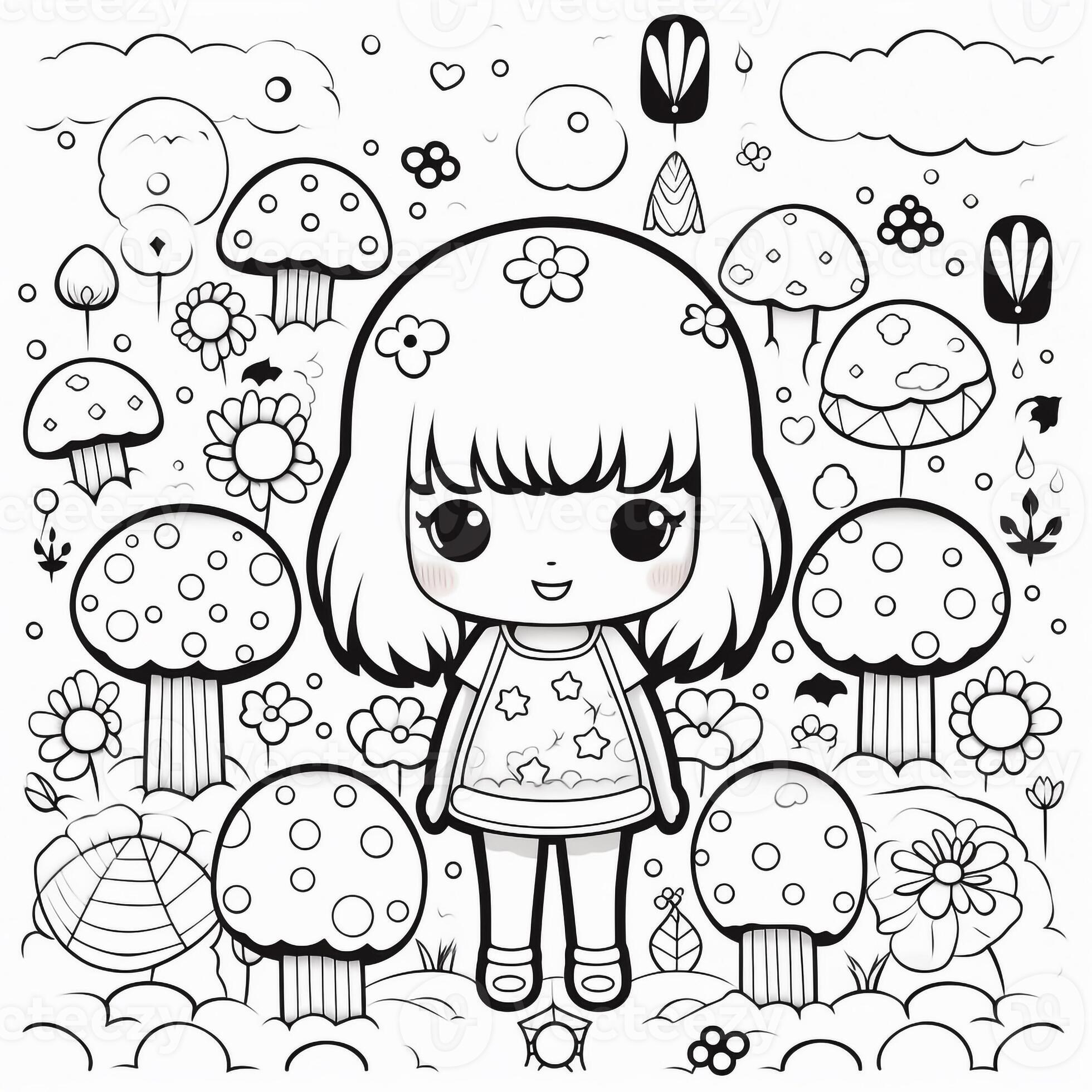 kawaii para colorir 26736954 Foto de stock no Vecteezy