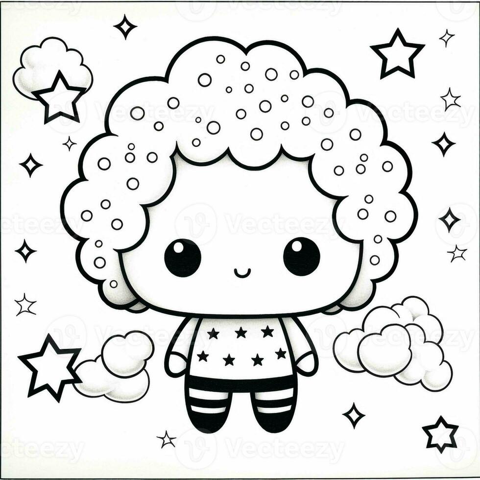 Kawaii Coloring Page photo