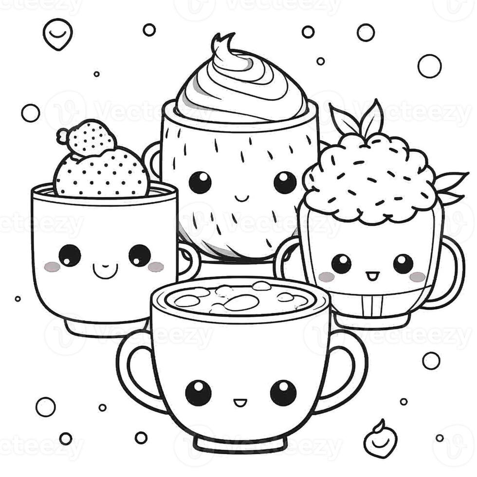 Kawaii Coloring Page photo