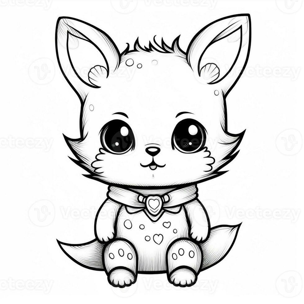 Kawaii Coloring Page photo