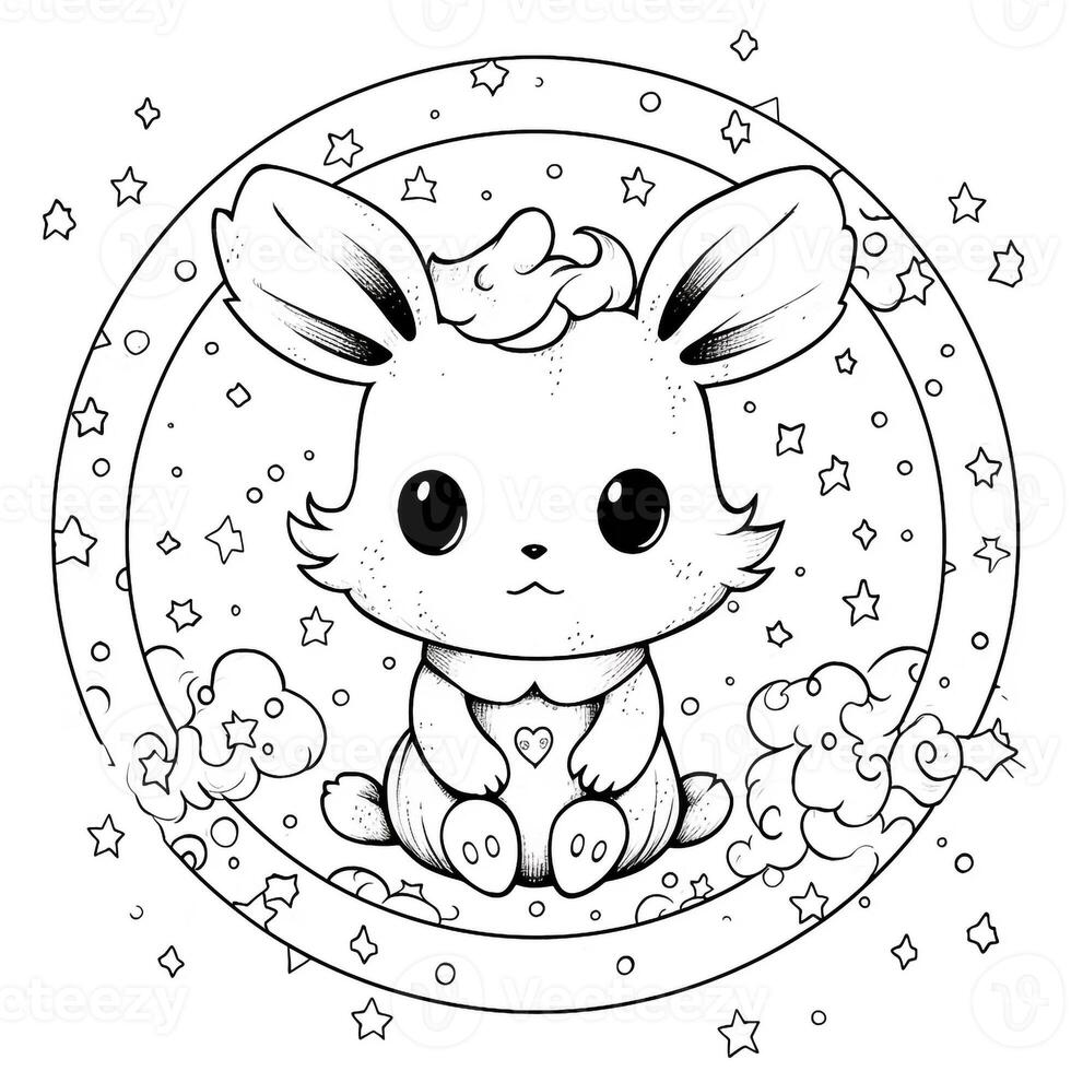 Kawaii Coloring Page photo