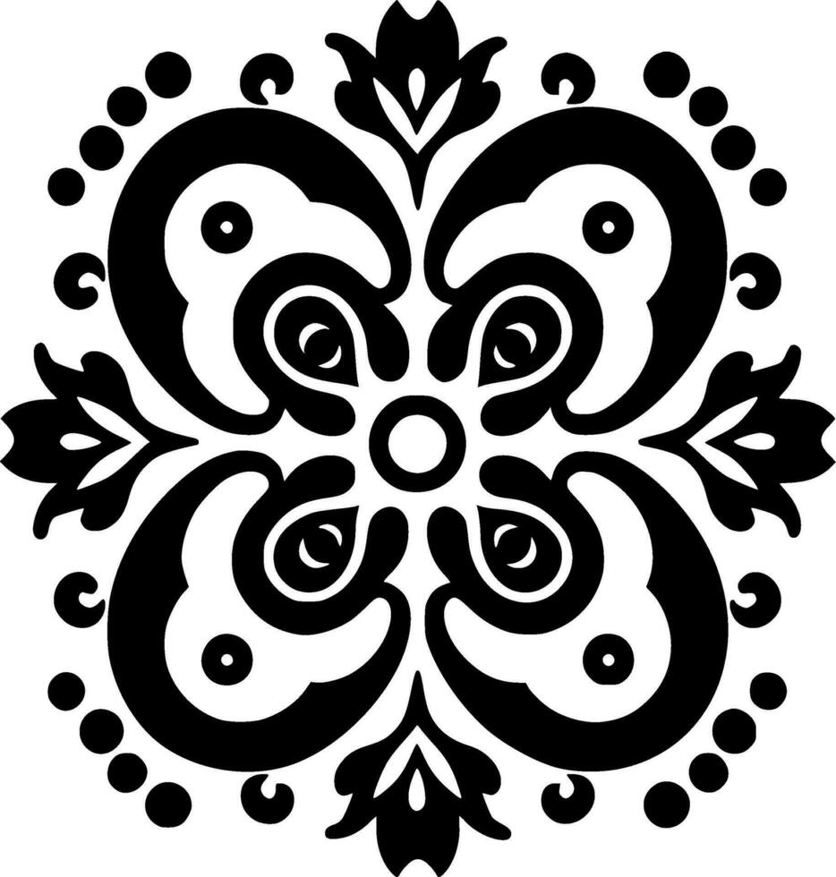 Mandala - Minimalist and Flat Logo - Vector illustration