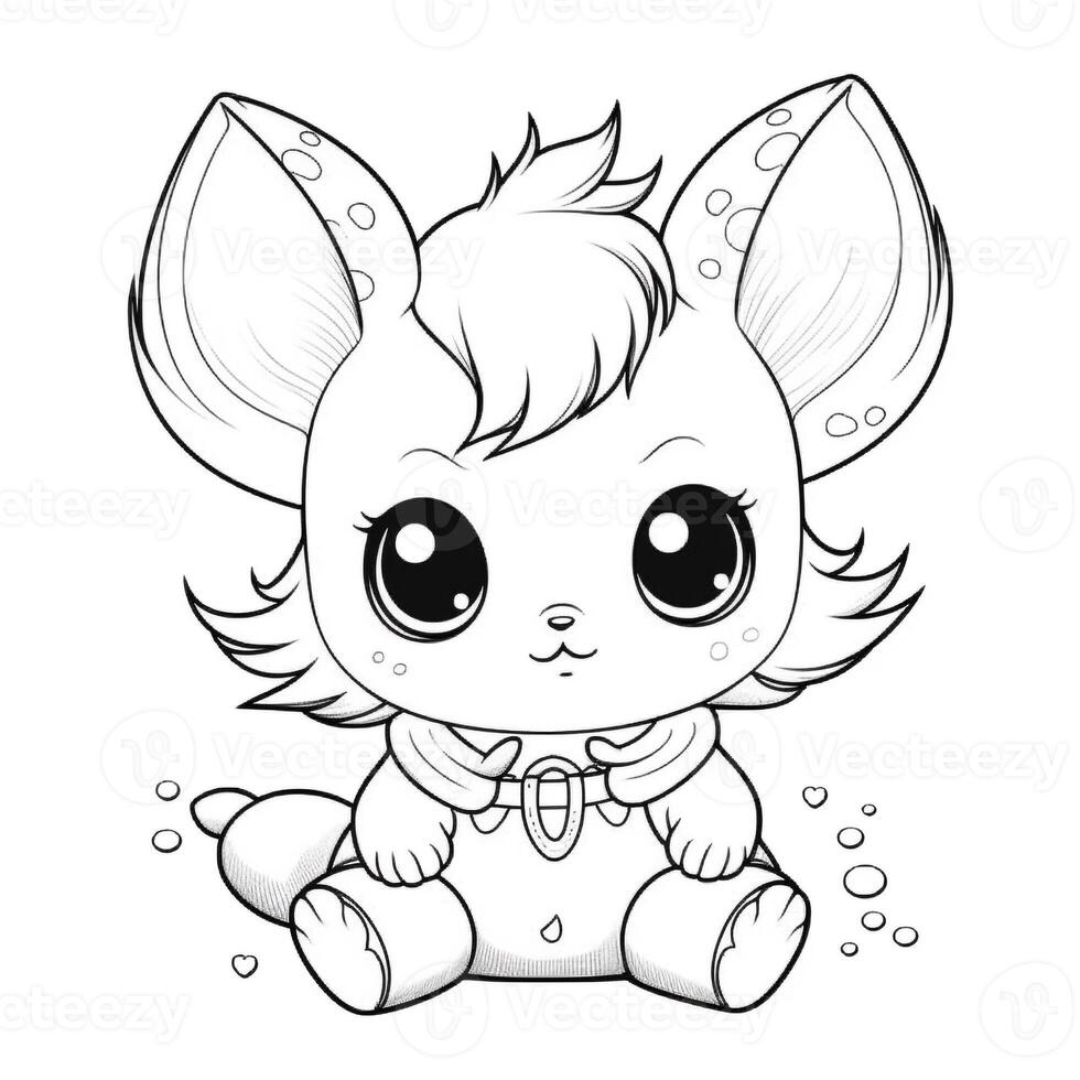 Kawaii Coloring Page photo